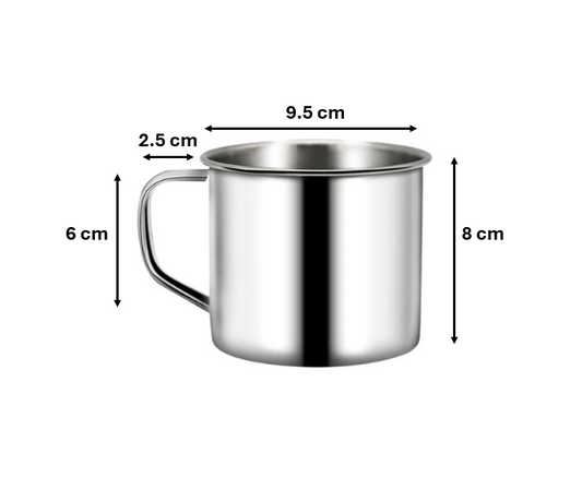 Modern Metal Coffee Tea Mug Cup with Handle 8 x 95 cm