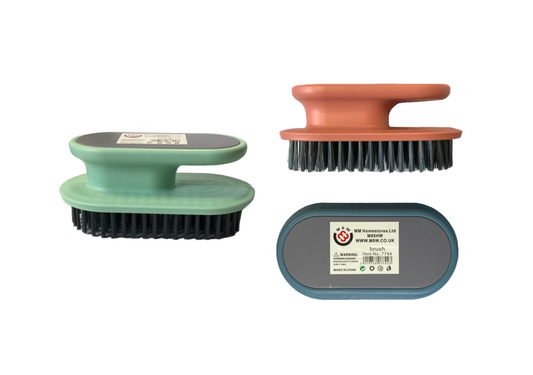 12 x 65 cm Plastic Hand Scrubbing Brush with Handle Assorted Colors