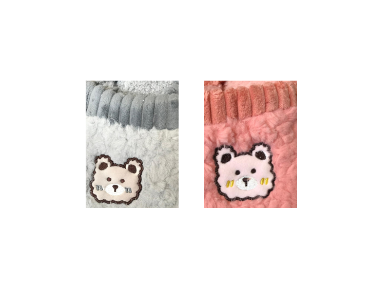 Cozy Indoor Fuzzy Bear Design House Slippers Assorted Sizes Colors