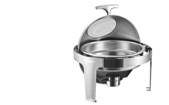 SQ Professional Banquet Chafing Dish 65L with Roll Top and Window Silver Finish