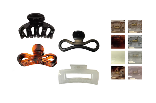Stylish 9 cm Plastic Hair Claw Clip in Assorted Colours and Designs