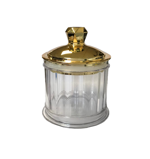 Round Transparent Candy Sweets Sugar Storage Jar 9x10cm