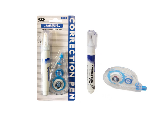 Correction Tape Roller Pen Combo Pack of 2 White