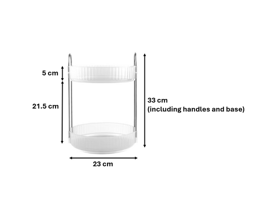 2 Tier Spinning Turntable Perfume Skincare Storage Rack