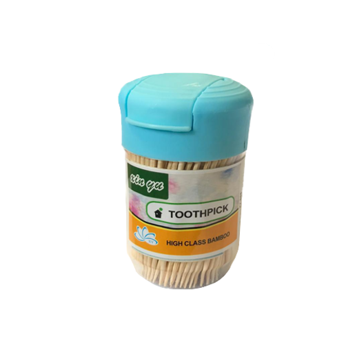 Colorful Plastic Toothpick Holder with Toothpicks Assorted Colours