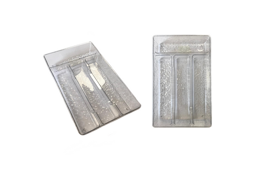 Clear Plastic Cutlery Drawer Organizer Tray 29 x 175 cm