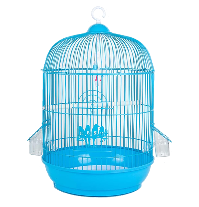 Stylish Round Metal Bird Cage in Assorted Colours 31 x 44 cm