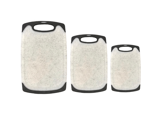 Speckled Design Plastic Chopping Board Set of 3 Assorted Sizes