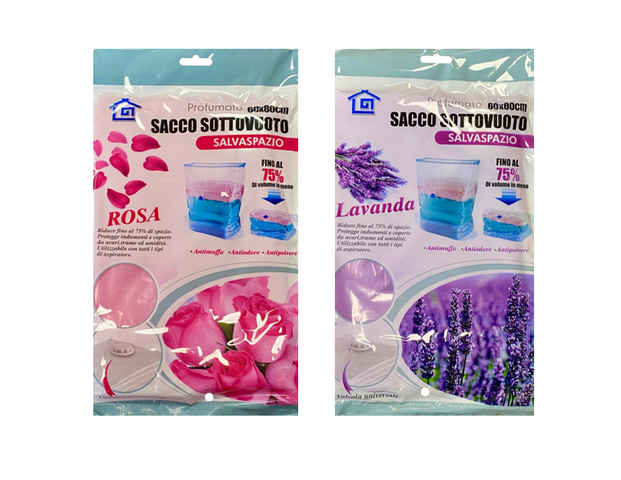 Floral Scented Vacuum Storage Bag 60x80cm RoseLavender