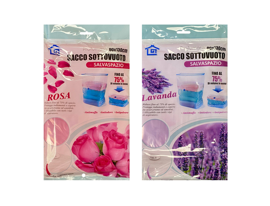Floral Scented Clothes Storage Vacuum Bag RoseLavender 80x130cm
