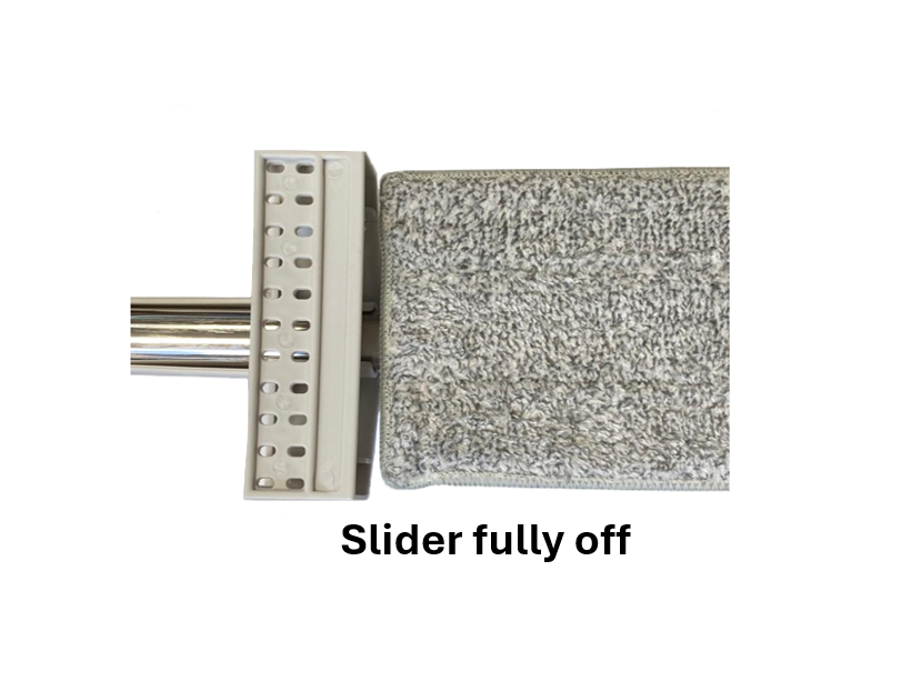 Foldable Microfibre Flat Floor Mop with Wringer Slider 130cm