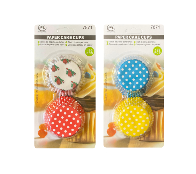 Assorted Colours Designs Paper Cupcake Liners Pack of 100