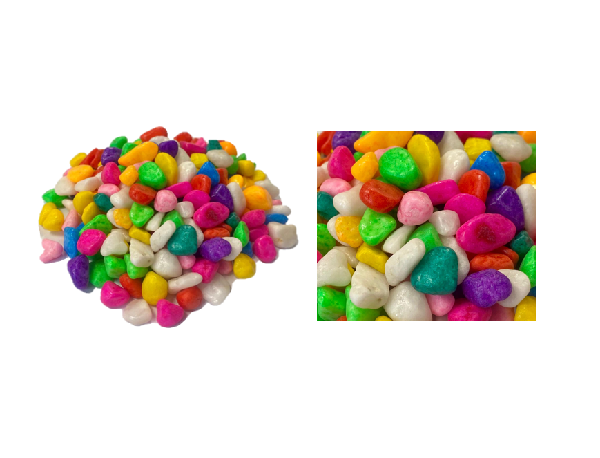 Assorted Small Aquarium Fish Tank Coloured Stones 250g Bag