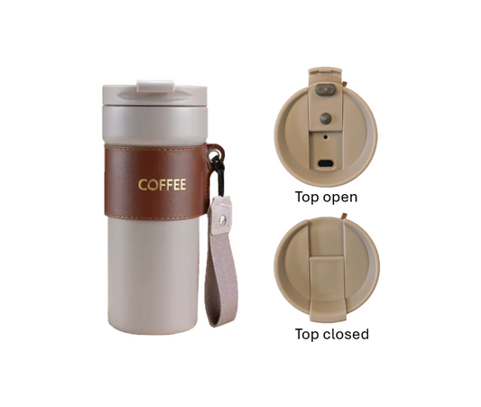 450ml Stainless Steel Coffee Travel Thermos Flask Tumbler with Cup Sleeve