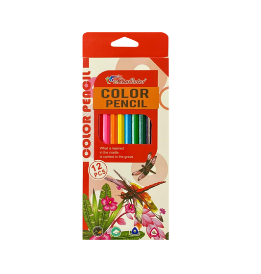 12Pack Stationery Colouring Pencils Vibrant Art Supplies