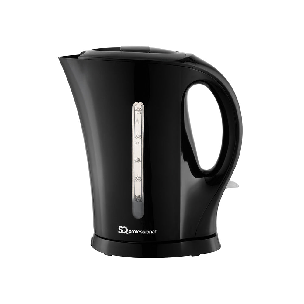 SQ Professional Aquen Plastic Kettle 17L 2200W Black Efficient Stylish