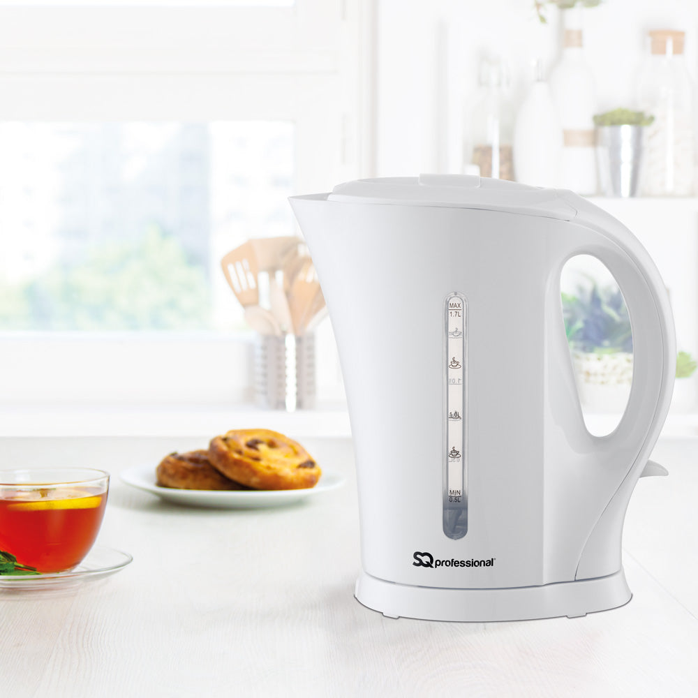 SQ Professional Aquen 17L White Plastic Kettle HighPowered Stylish