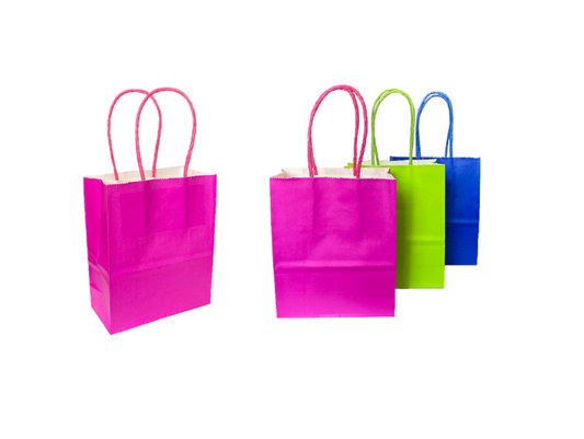 Extra Small Solid Colour Paper Gift Bag Assorted Colors 12x6x15cm