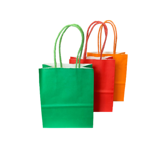 Extra Small Solid Colour Paper Gift Bag Assorted Colors 12x6x15cm