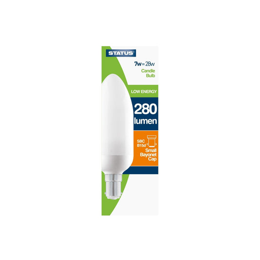 EnergyEfficient 280 Lumen Small Bayonet Cap Candle Bulb
