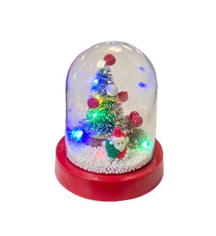 Christmas Tree Santa Snow Globe with Lights Foam Balls 12x98cm