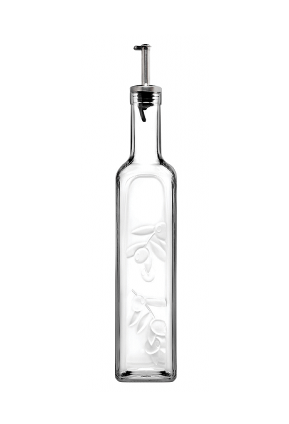 Elegant 05L Glass Oil and Vinegar Bottle with Silicone Gasket