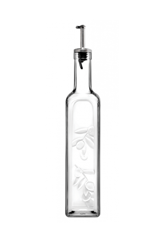 Elegant 05L Glass Oil and Vinegar Bottle with Silicone Gasket