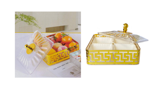 Square Plastic Dry Fruit Nut Sweets Container with Lid Assorted Colors