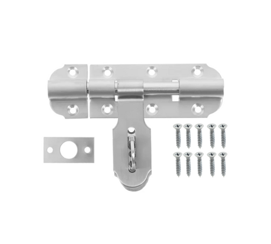 HeavyDuty Stainless Steel Tower Door Bolt with Screws 4 Inches