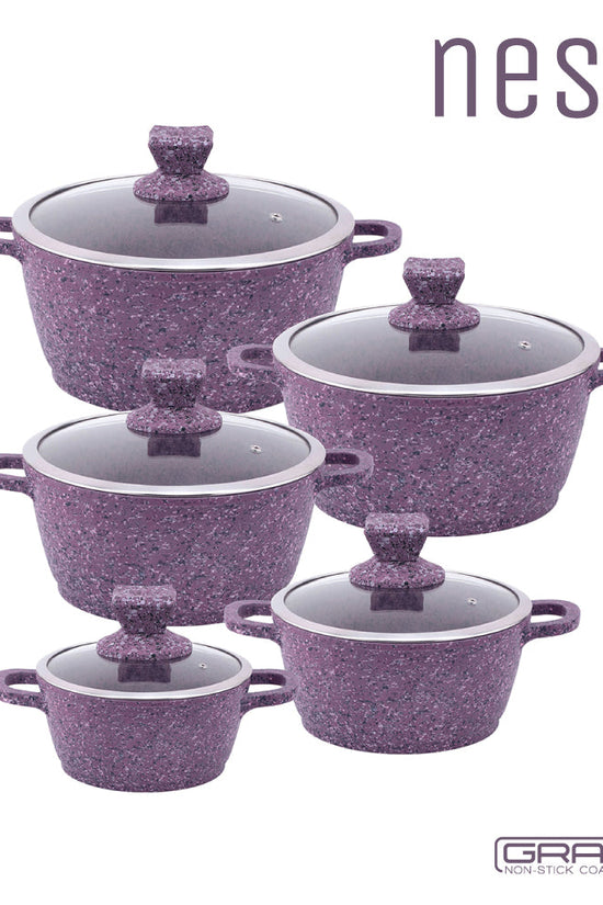 Premium SQ Nessa Granum Stockpot Set of 5 Vizag Purple