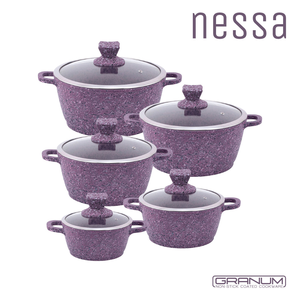 Premium SQ Nessa Granum Stockpot Set of 5 Vizag Purple