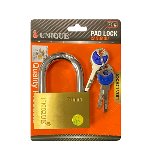 HeavyDuty 70mm Metal Padlock Security Lock with Keys