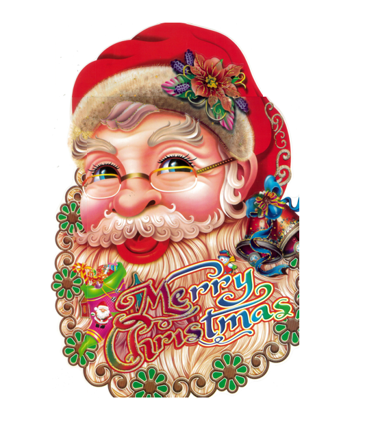 Christmas Santa Claus Paper Wall Decor 625 x 40cm Assorted Designs