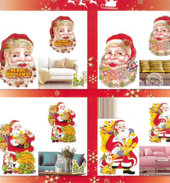 Christmas Santa Claus Paper Wall Decor 625 x 40cm Assorted Designs