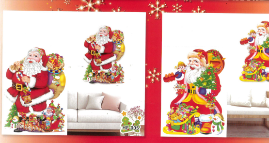 Christmas Santa Claus Paper Wall Decor 625 x 40cm Assorted Designs