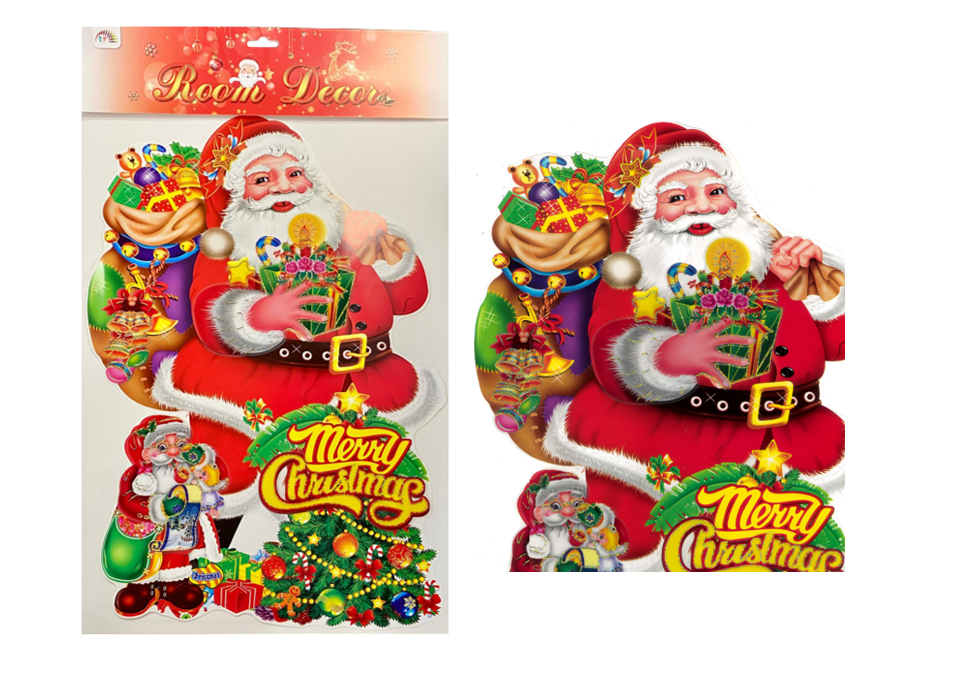 Christmas Santa Claus Paper Wall Decor 625 x 40cm Assorted Designs