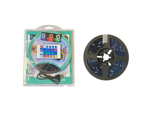 5m LED Strip with Remote for Indoor TV Multicolour