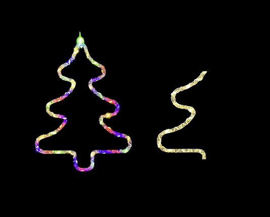 Christmas Tree Window Decoration 42cm Assorted Light Colours