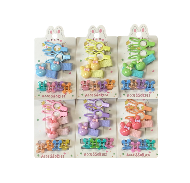 Hair Accessories Clips Assorted Designs and Colors Pack of 12