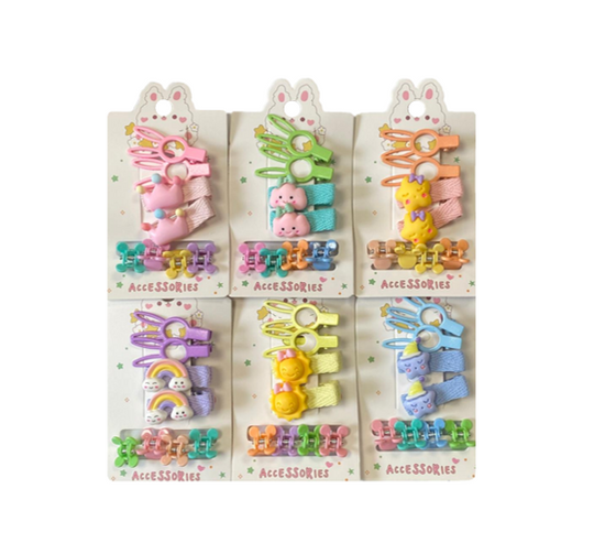 Hair Accessories Clips Assorted Designs and Colors Pack of 12