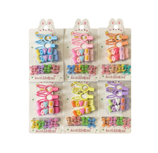 Hair Accessories Clips Assorted Designs and Colors Pack of 12