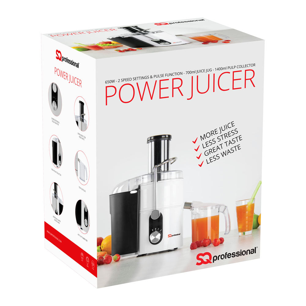 SQ Professional Blitz Power Juicer 650W 07L White Efficient Juicing Solution