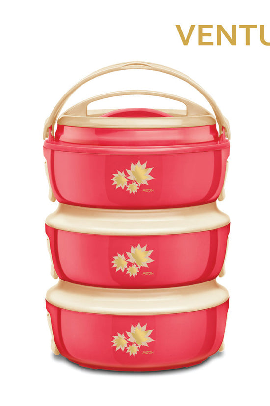 SQ Professional Venture Insulated Hot Pot Set of 3 Pink 15L Stylish and Functional Kitchen Essential