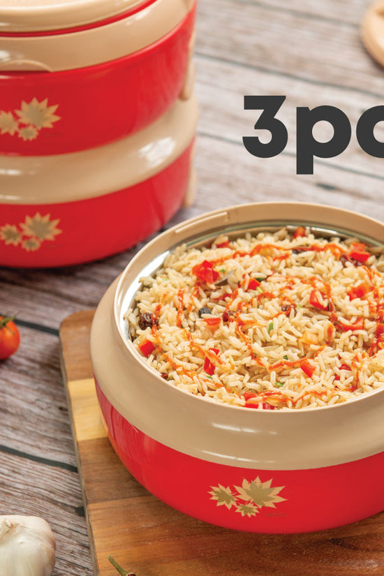 SQ Professional Venture Insulated Hot Pot Set of 3 Pink 15L Stylish and Functional Kitchen Essential