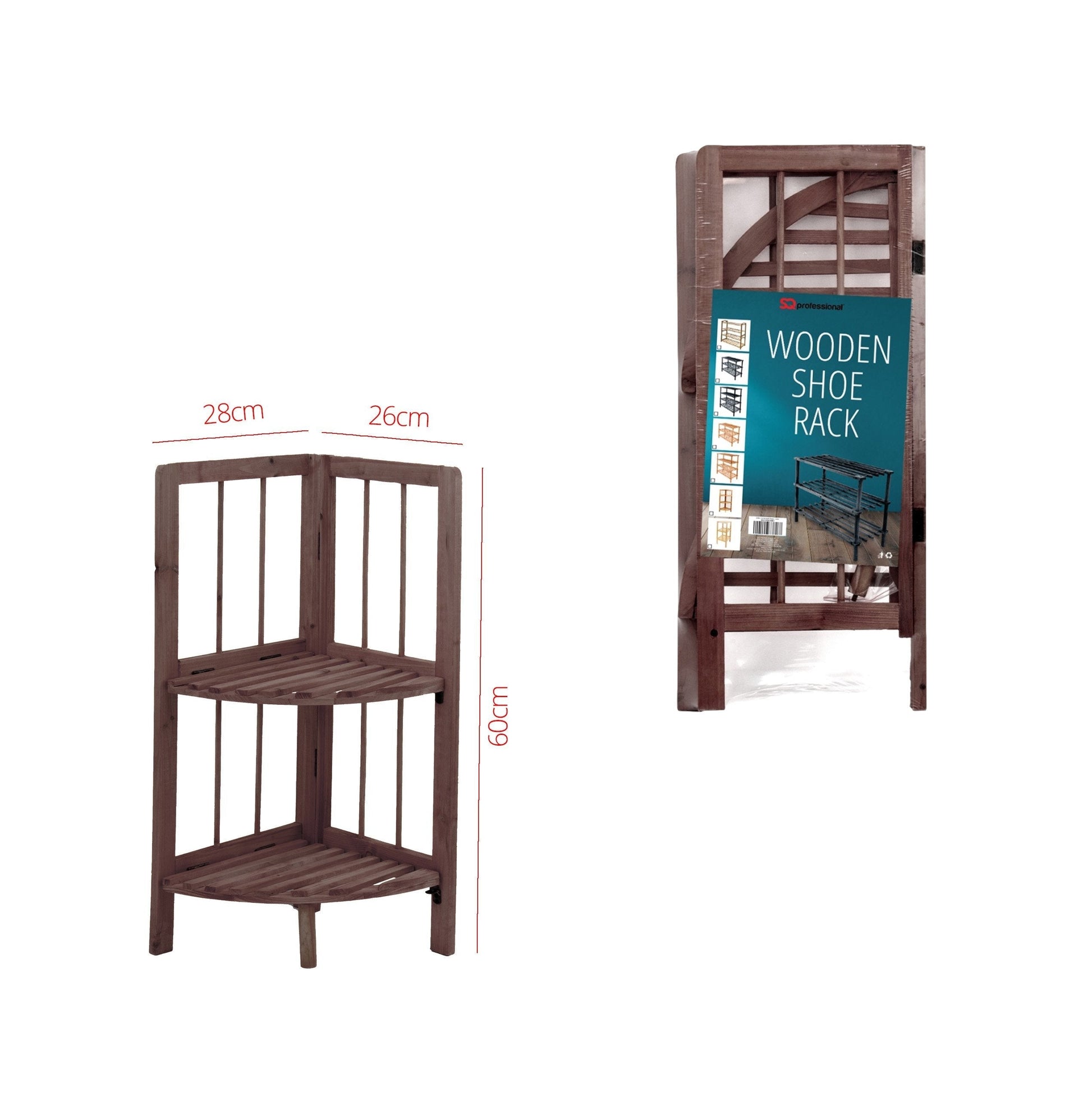 2 Tier Coffee Wooden Corner Rack Multipurpose Storage Solution