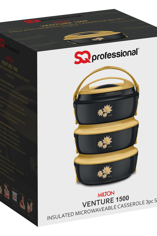 SQ Professional Venture Insulated Hot Pot Set of 3 Black 15L