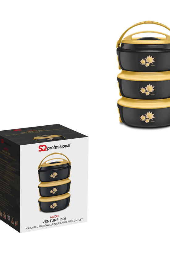 SQ Professional Venture Insulated Hot Pot Set of 3 Black 15L