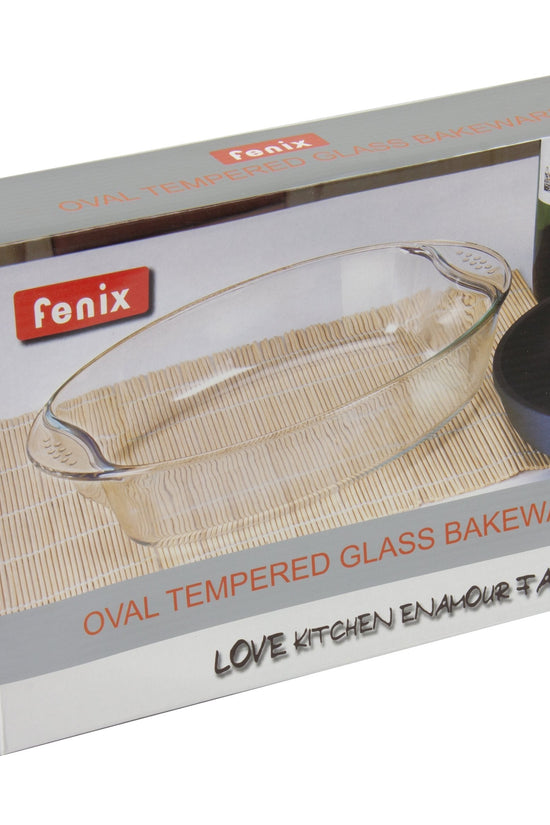 Durane Oval Tempered Glass Baking Dish 18L Capacity