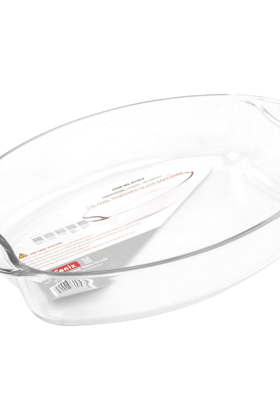 Premium Oval Glass Baking Roaster Dish 25 Litre