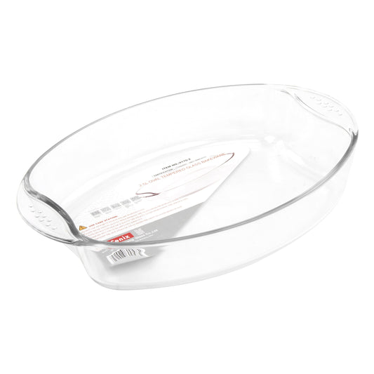 Durane Oval Tempered Glass Oven Casserole Baking Dish 25L